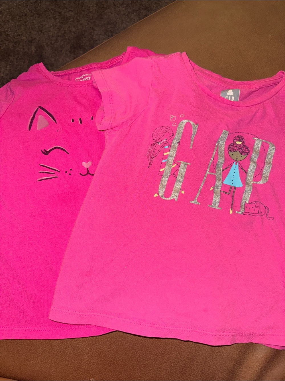 2  Pink Graphic Logo Tees Size 5